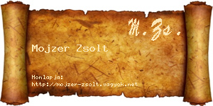 Mojzer Zsolt névjegykártya